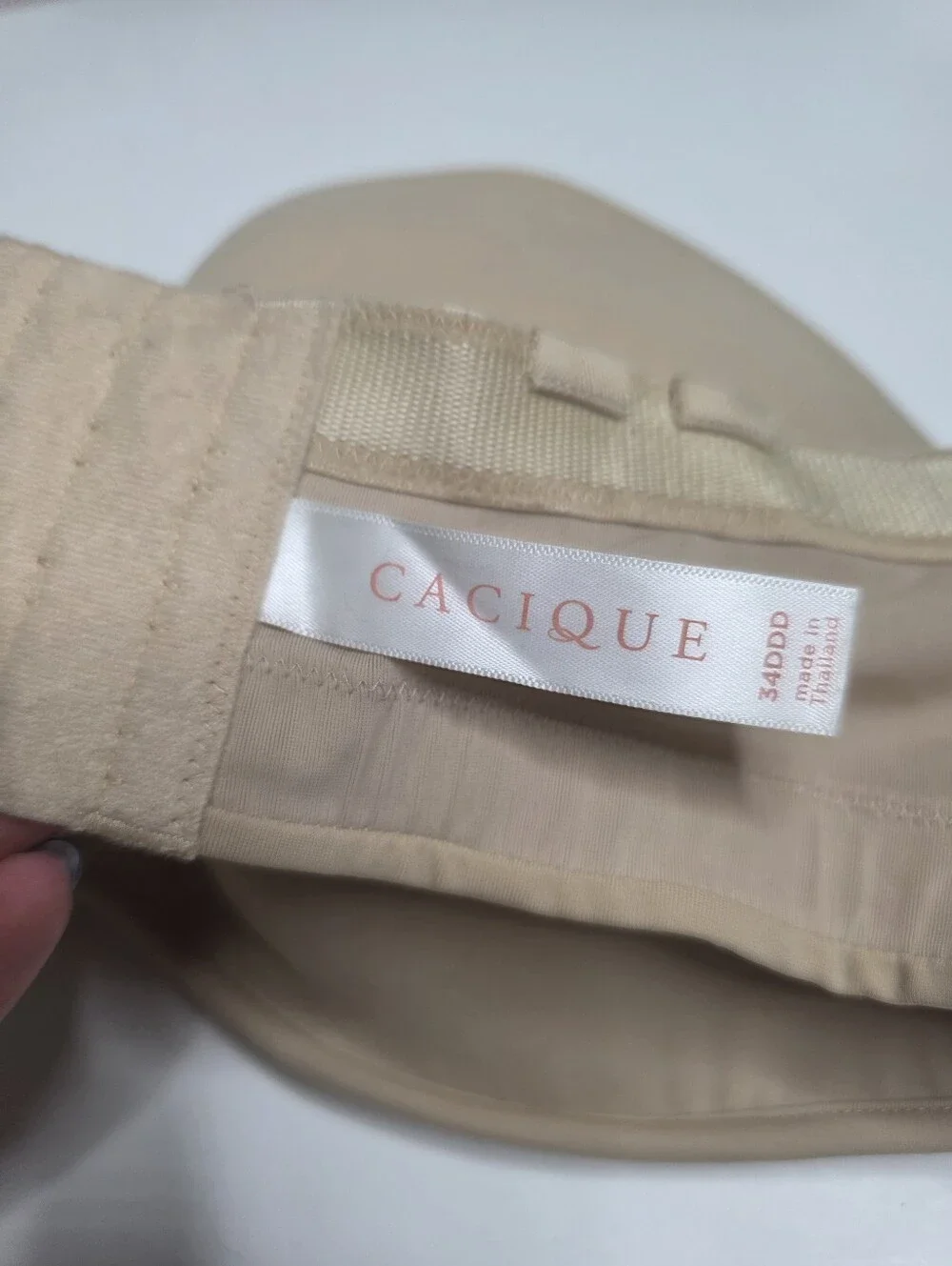 Cacique Boost Tan Strapless Bra 34DDD